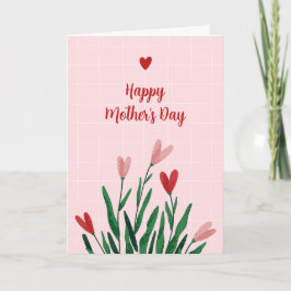 De Festividades Cartão do Dia das Mães personalizável com flores r