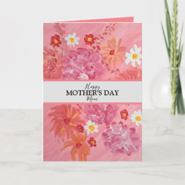 De Festividades Cartão do Dia das Mães Sunset Rose com Foto Person