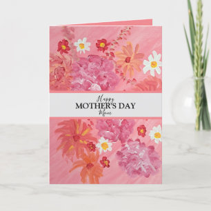 De Festividades Cartão do Dia das Mães Sunset Rose com Foto Person