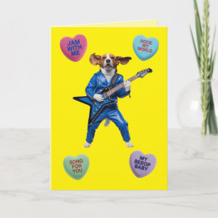 De Festividades Cartão do Dia dos Namorados Beagle Rocker