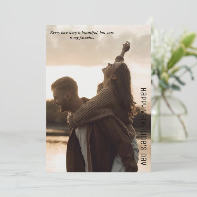 De Festividades Cartão do Dia dos Namorados, cartão romântico, car (Em pé/Frente)