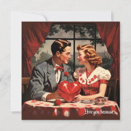 De Festividades Cartão do Dia dos Namorados com Coração Floral Vin