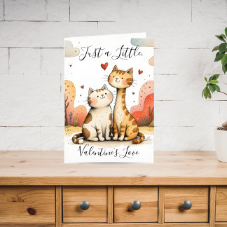 De Festividades Cartão do Dia dos Namorados com Gatinhos Fofos