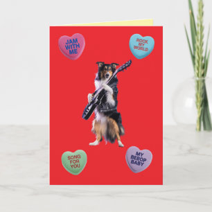 De Festividades Cartão do Dia dos Namorados do Collie Rocker