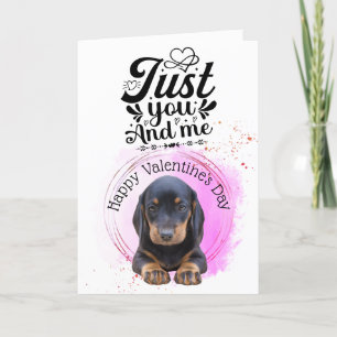 De Festividades Cartão do Dia dos Namorados do Dachshund Personali