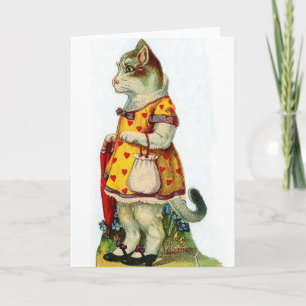 De Festividades Cartão do dia dos namorados do gato do Victorian