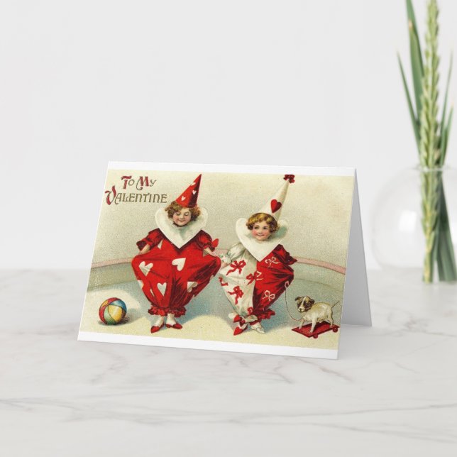 De Festividades Cartão do dia dos namorados do Harlequin do (Frente)