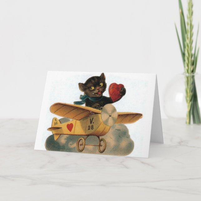 De Festividades Cartão do dia dos namorados do piloto do gato (Frente)