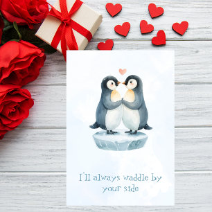 De Festividades Cartão do Dia dos Namorados do Pingüim Bonito do A