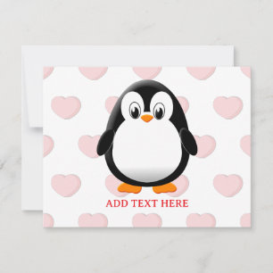 De Festividades Cartão do Dia dos Namorados Personalizado do Pingu