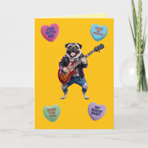 De Festividades Cartão do Dia dos Namorados Pug Rocker