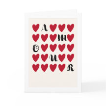 Cartão do Dia dos Namorados Simples Moderno Minima