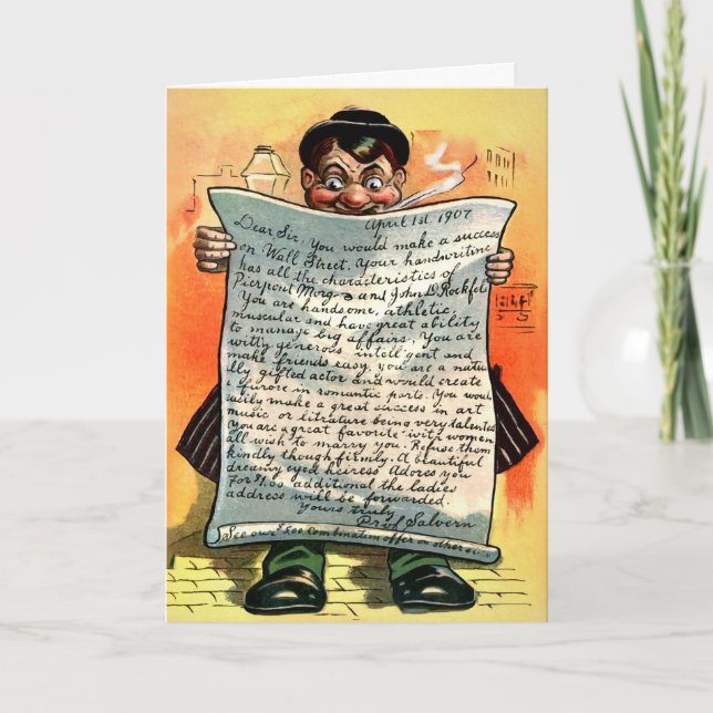 De Festividades Cartão do Dia Vitoriano dos Padrões (Frente)