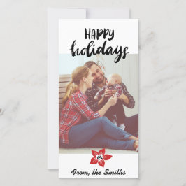 De Festividades Cartão do feriado da poinsétia - adicione sua