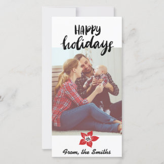 De Festividades Cartão do feriado da poinsétia - adicione sua