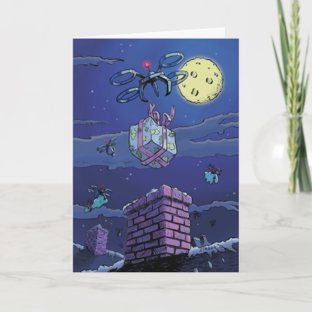 De Festividades Cartão do feriado do zangão (Frente)