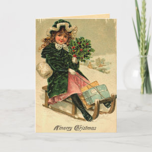De Festividades Cartão do natal vintage