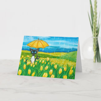 De Festividades Cartão do vazio do primavera da páscoa do gato