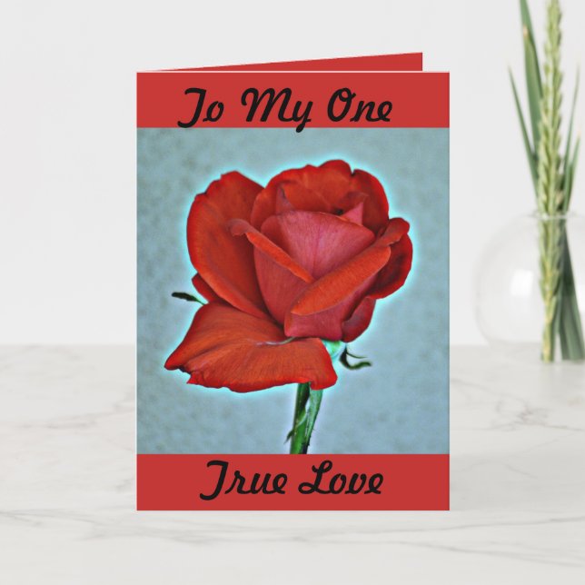 De Festividades Cartão dos namorados da rosa vermelha (Frente)