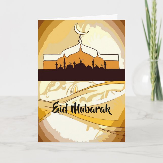 De Festividades Cartão Eid (Frente)