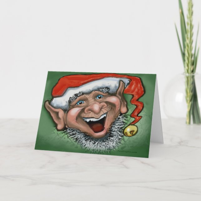De Festividades Cartão Elf (Frente)