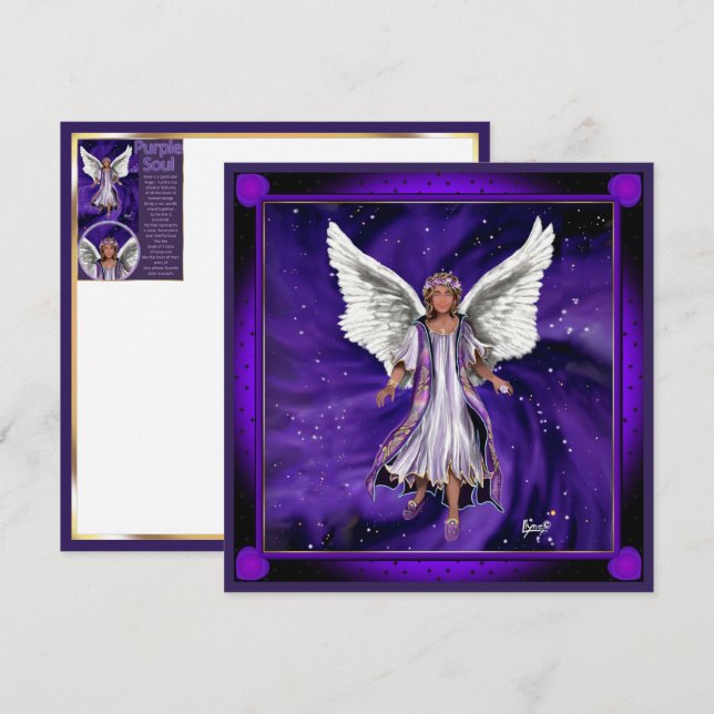 De Festividades Cartão em branco da Alma Roxa (Frente/Verso)