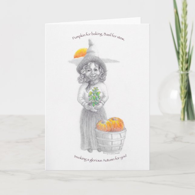 De Festividades Cartão em branco do glorioso outono (Frente)