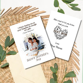 De Festividades Cartão engraçado do Dia das Mães da Filha