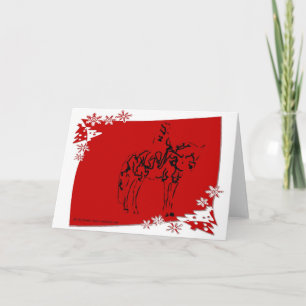 De Festividades Cartão equestre do adestramento do feriado