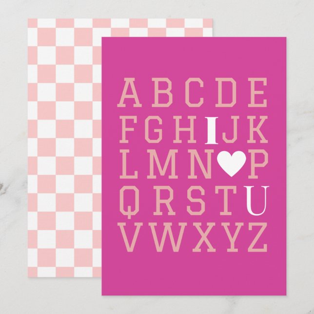 De Festividades cartão eu te amo | cartão do dia dos namorados (Frente/Verso)