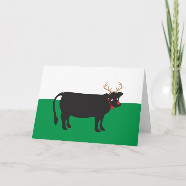 De Festividades Cartão Feliz Ano Vaca (Frente)