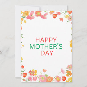 De Festividades Cartão Feliz Dia das Mães - Flores Silvestres Botâ