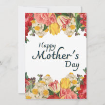 Cartão Feliz Dia das Mães - Flores Silvestres Botâ