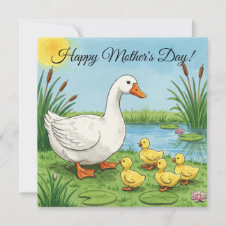 De Festividades Cartão Feliz Dia das Mães - Mamãe Gansa