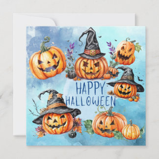 De Festividades Cartão Feliz Halloween Abóbora