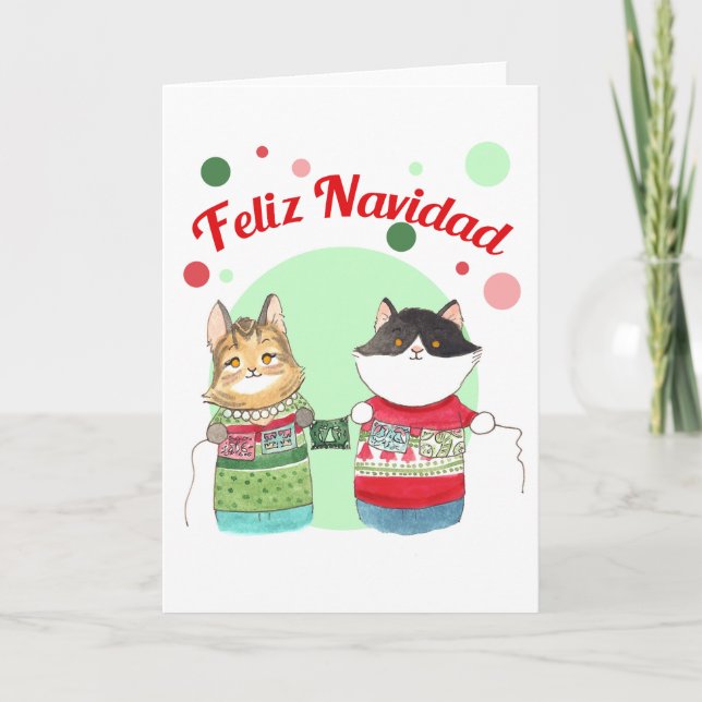 De Festividades Cartão Feliz Navidad (Frente)
