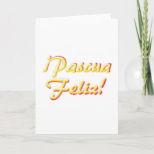 De Festividades Cartão Feliz Páscoa, espanhol