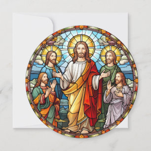 De Festividades Cartão Feliz Páscoa Jesus Cristo Discípulos