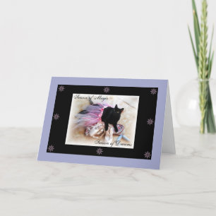 De Festividades Cartão Feriado Feline Ballerina