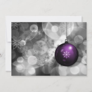 De Festividades cartão festivo prata roxa Natal
