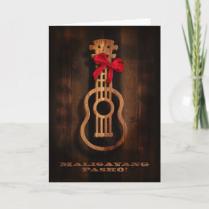 De Festividades Cartão filipino do "Feliz Natal" do Ukulele