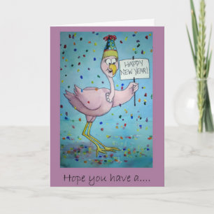 De Festividades Cartão Flamingo Bird
