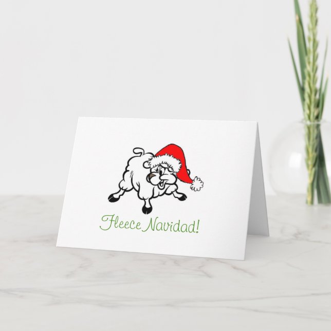 De Festividades Cartão Fleece Navidad (Frente)