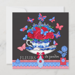 De Festividades Cartão Fleur Porcelain