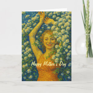 De Festividades cartão floral do Dia das Mães