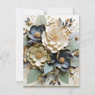 De Festividades Cartão floral em branco c/envelope