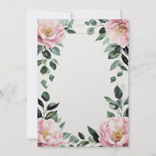 De Festividades Cartão floral rosa personalizável para qualquer oc