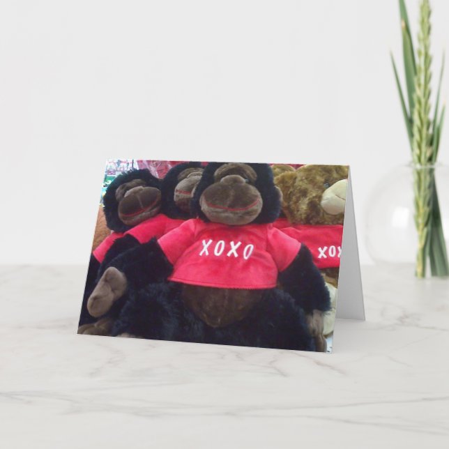 DE FESTIVIDADES CARTÃO GORILLA LOVE (Frente)