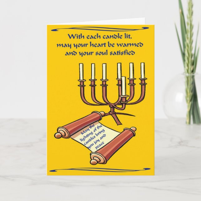 De Festividades Cartão Hanukkah (Frente)