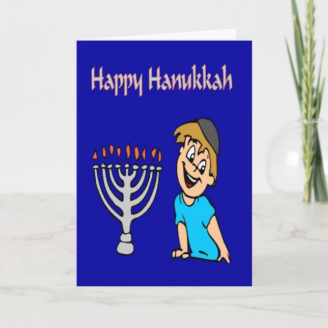 De Festividades Cartão Hanukkah (Frente)